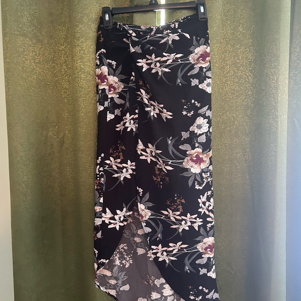 SHEIN Black Floral Maxi Skirt